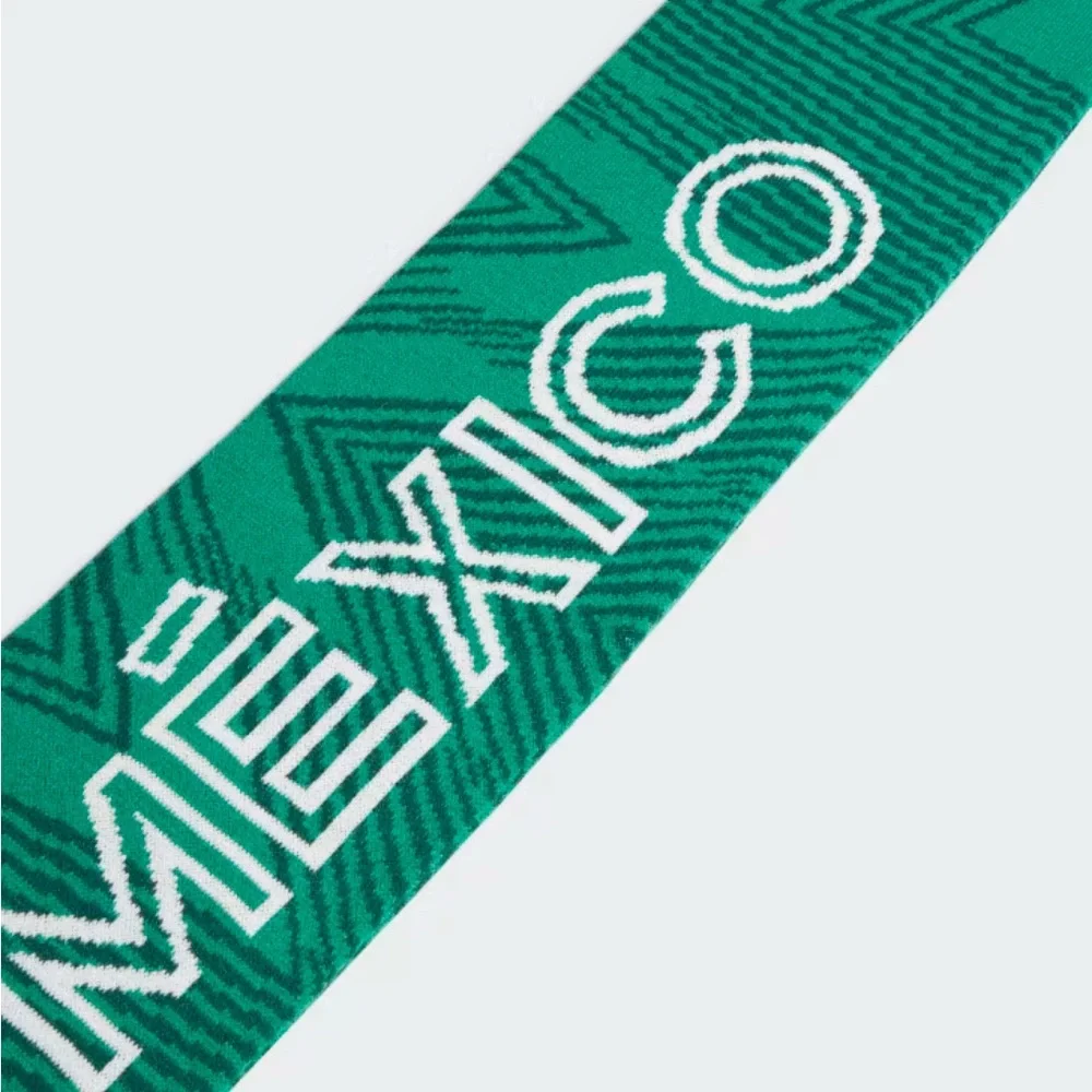 Adidas Green and White Mexico Scarf